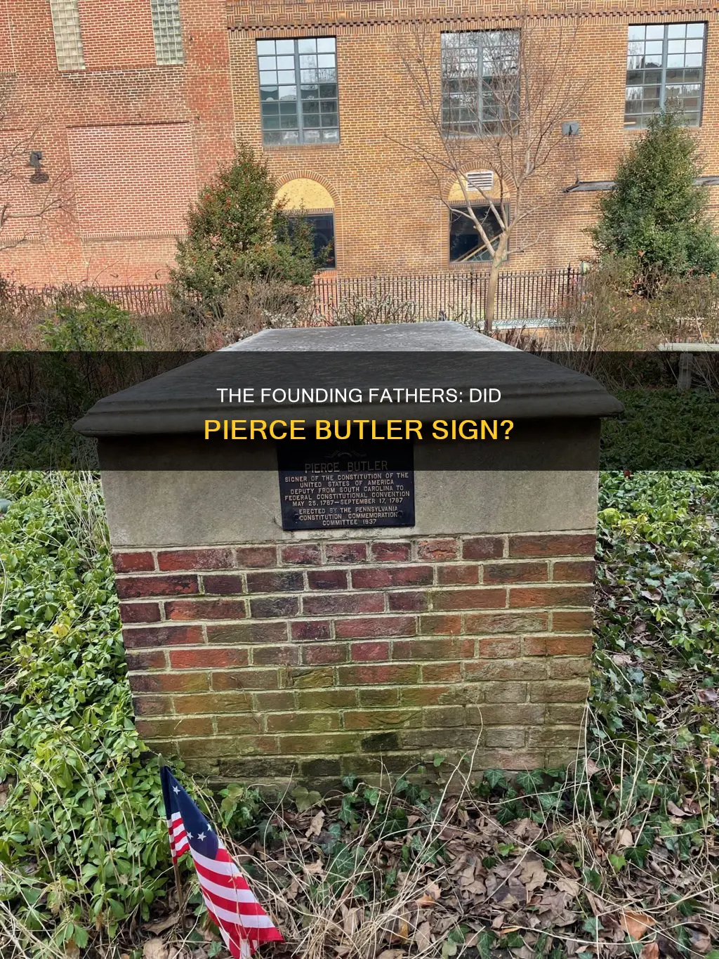 did pierce butler sign the constitution