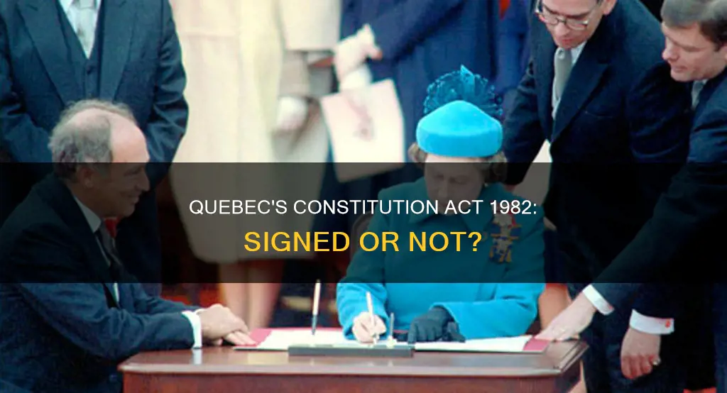 did quebec sign the constitution act 1982