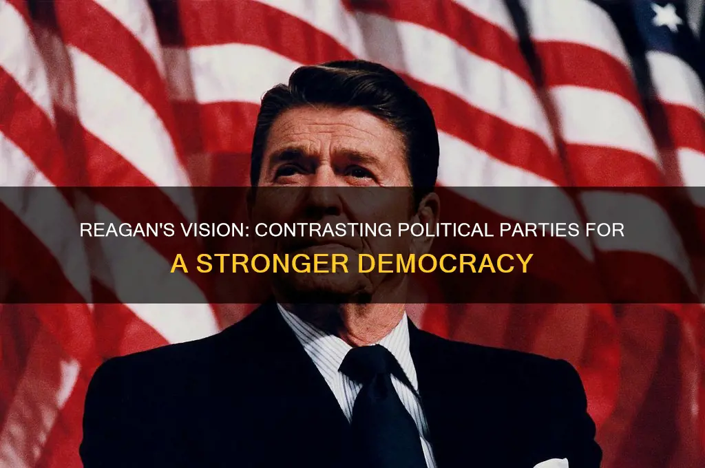 did reagan call for contrast in the political parties
