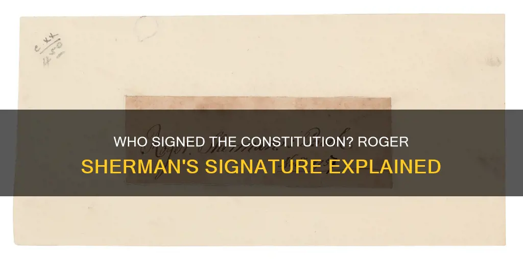 did roger sherman sign the constitution