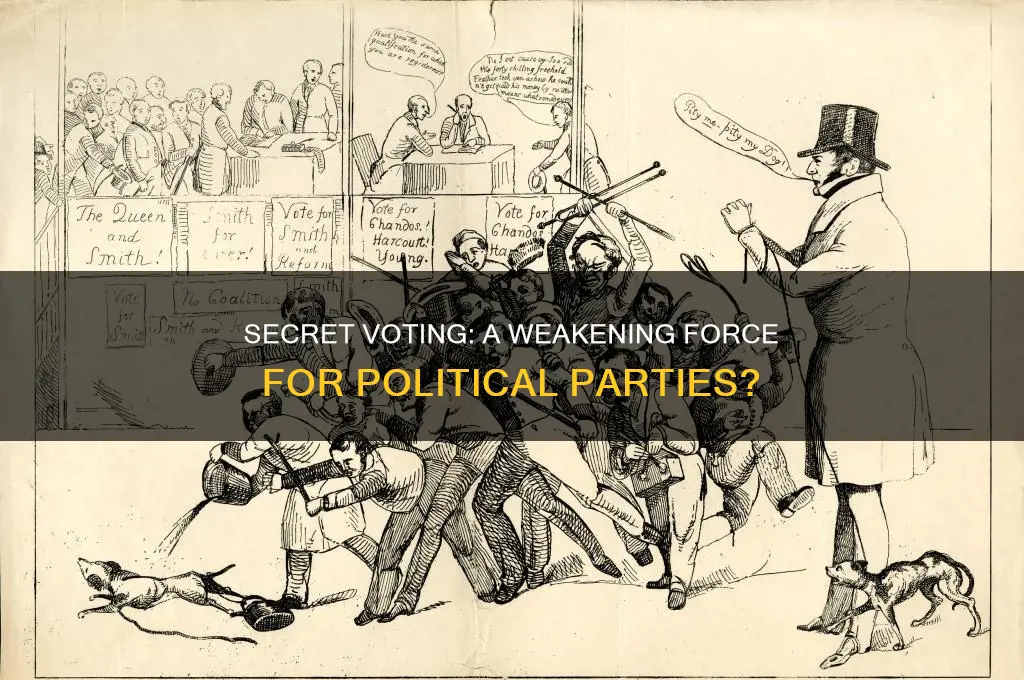 did secret voting weakened the political parties