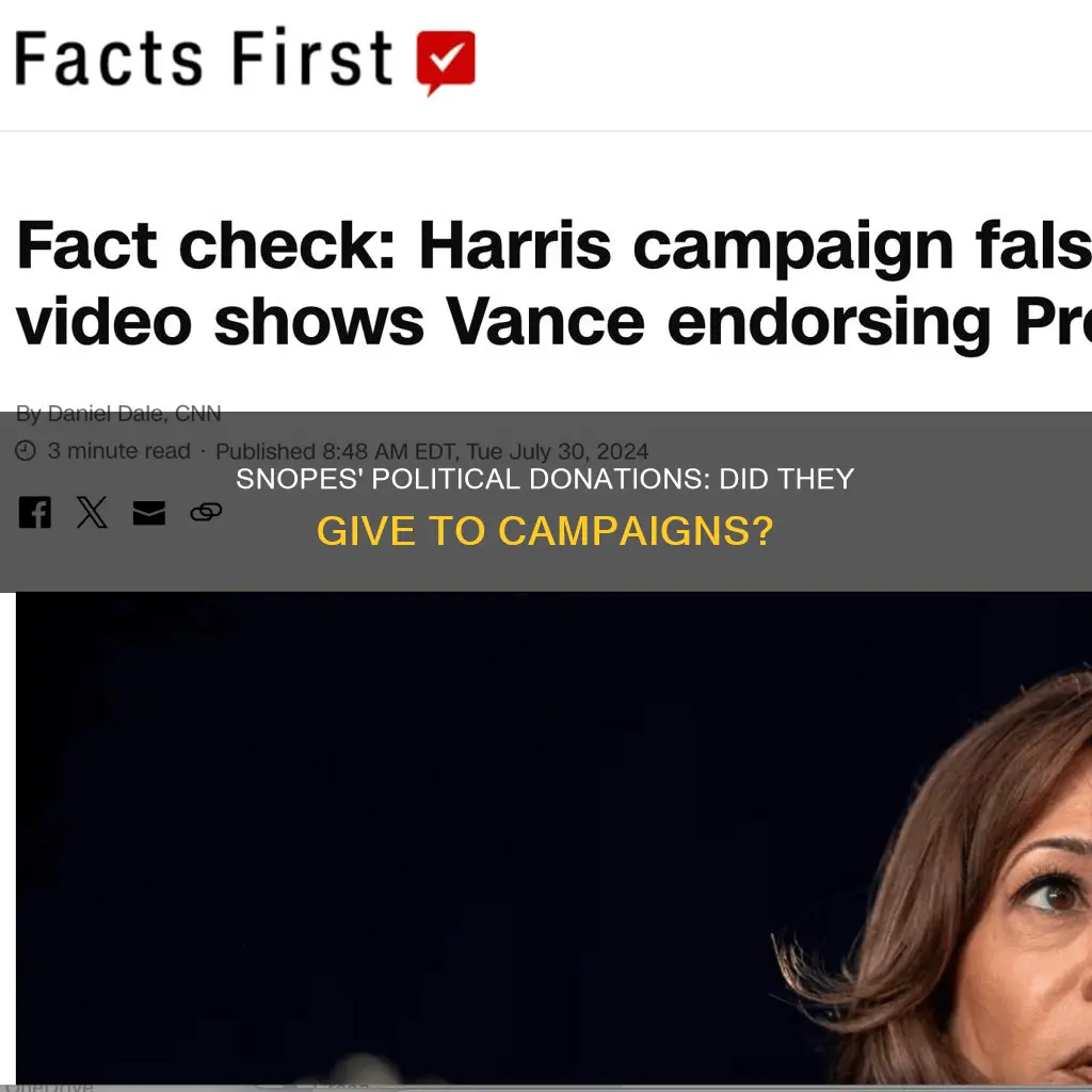 did snopes give to political campaigns