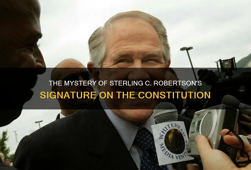 did sterling c robertson sign the constitution