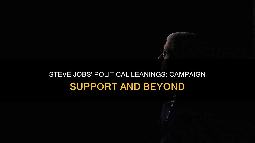 did steve jobs support any political campaigns