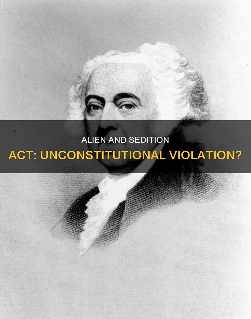 did the alien and sedition act violate the constitution