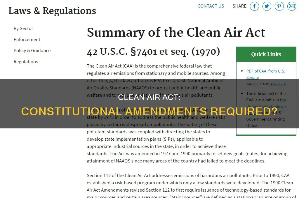 did the clean air act require constitutional amendments