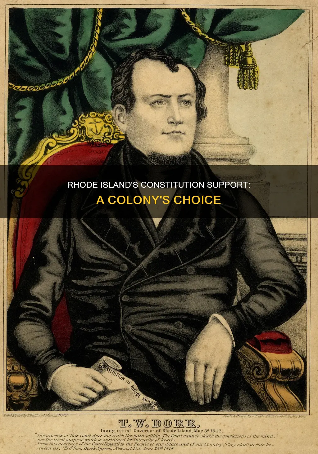 did the colony rhode island support the constitution