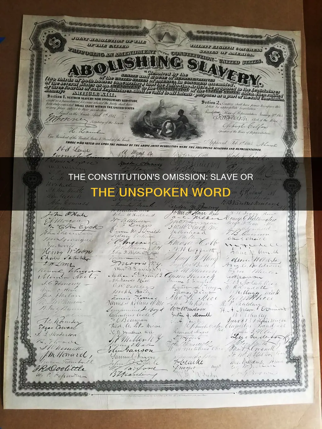 did the constitution explicitly use the word slave