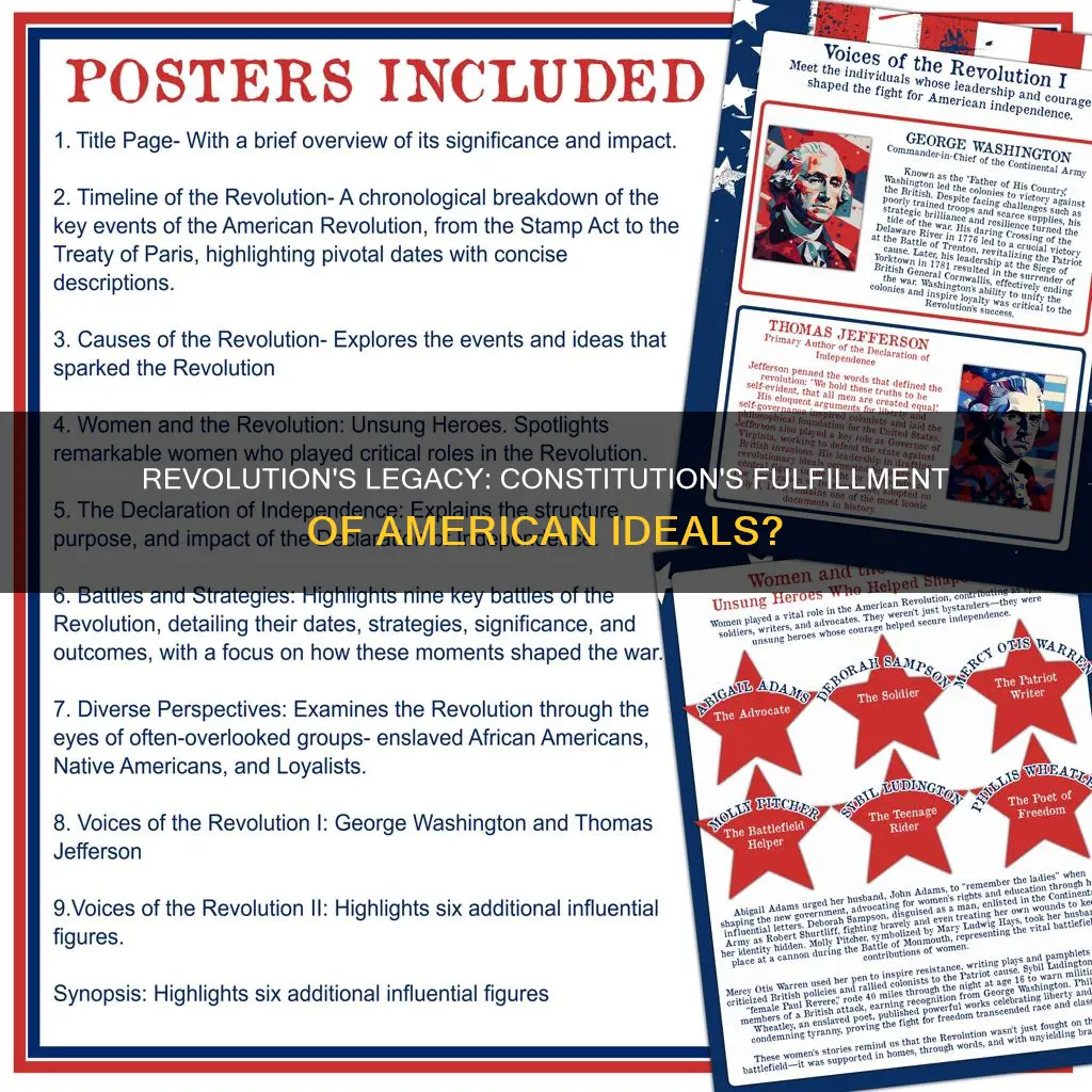 did the constitution fulfill the ideals of the american revolution