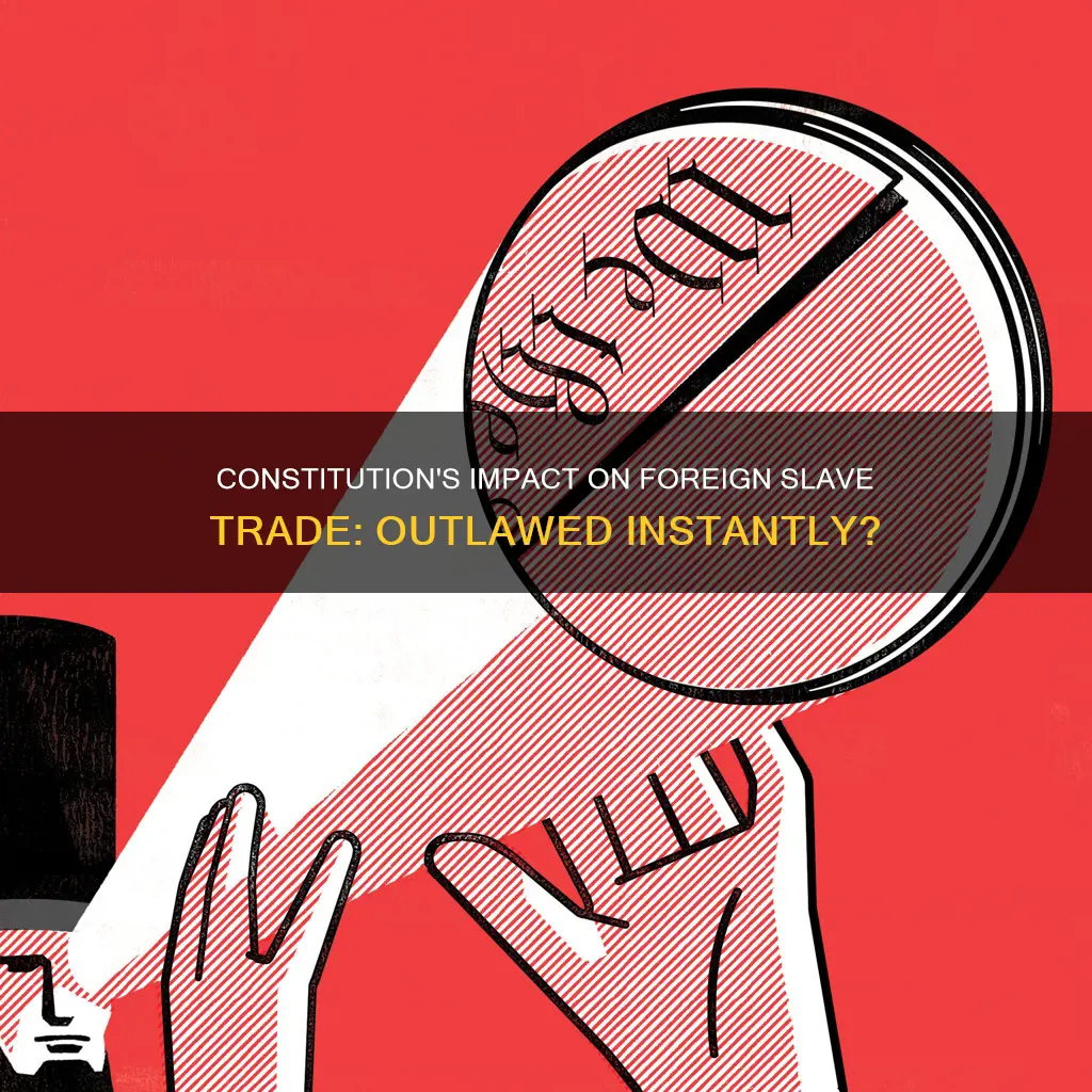 did the constitution immediately outlawed the foreign slave trade