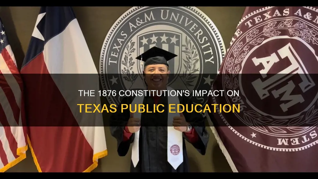 did the constitution of 1876 help public education texas