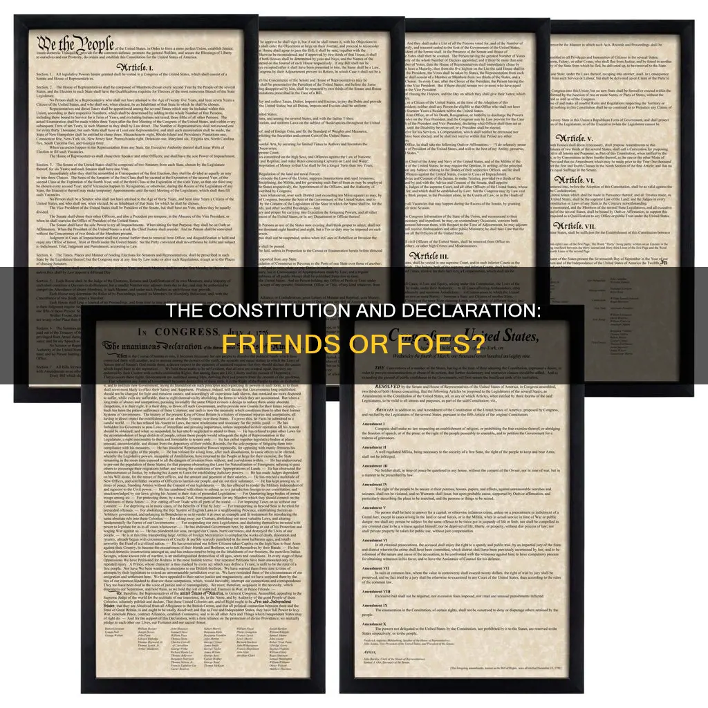 did the constitution replace the declaration of independence