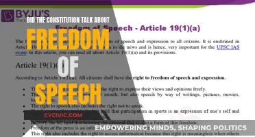 The Constitution and Freedom of Speech: What's the Link?