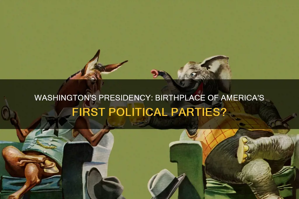 did the first political parties occur when washington was president
