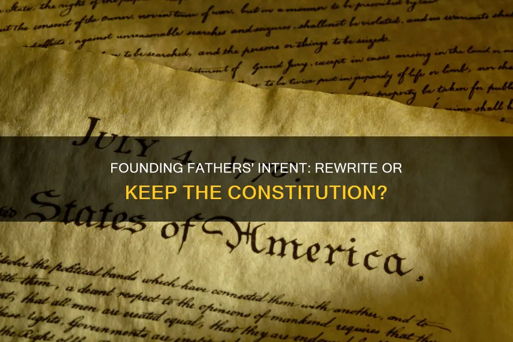 did the founding fathers want the constitution rewritten