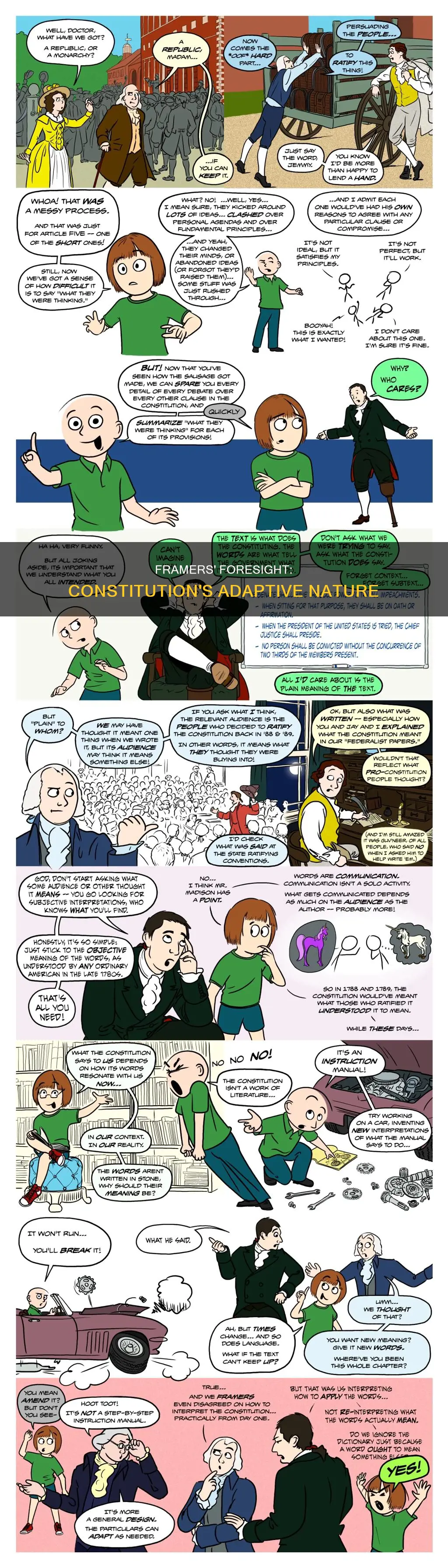 did the framers know the constitution would adapted