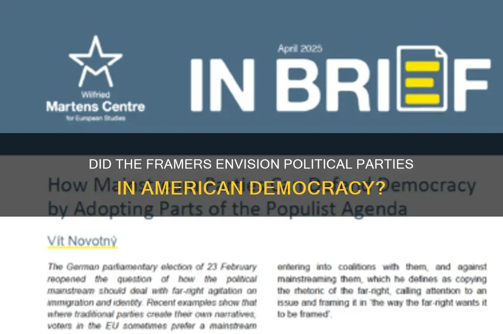 did the framers want political parties