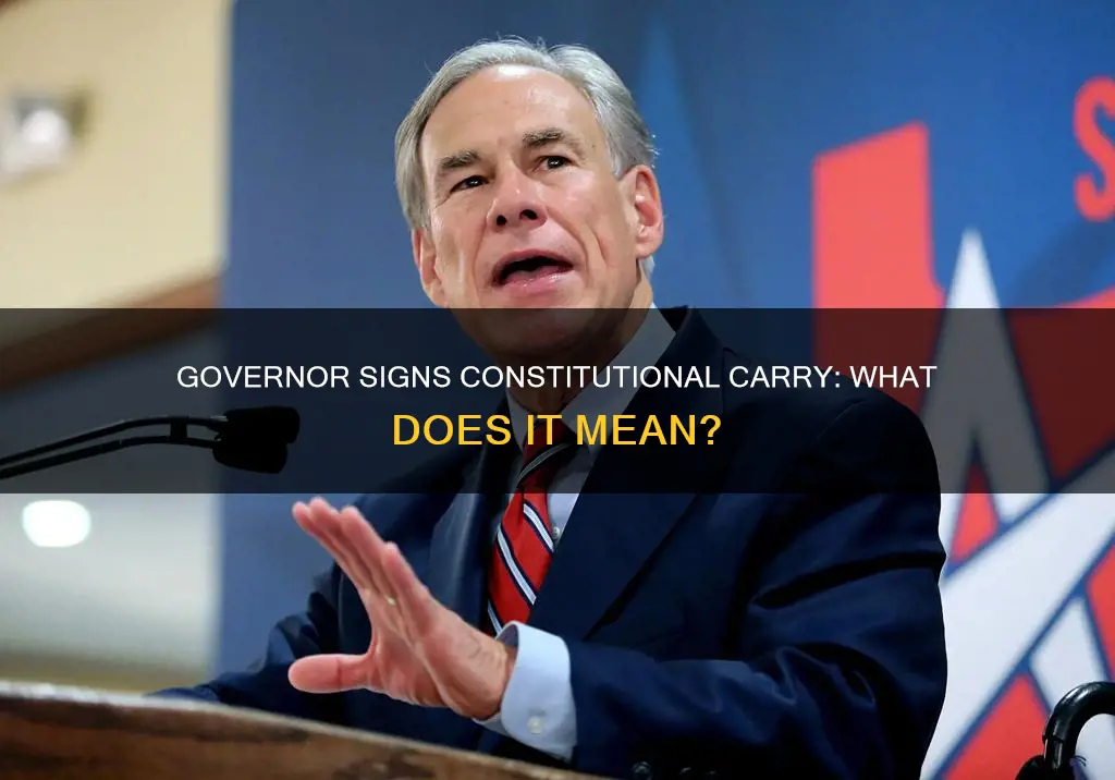 did the governor sign constitutional carry