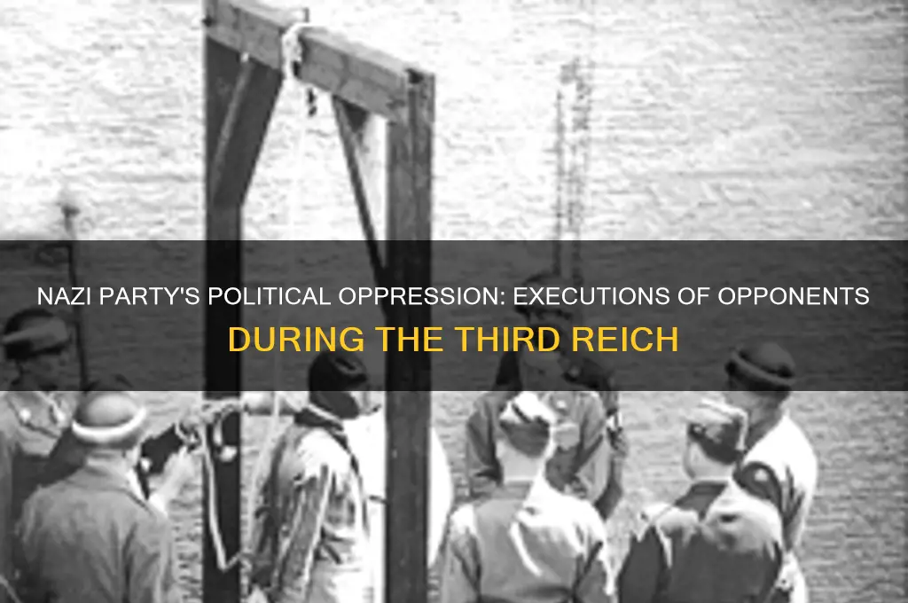 did the nazi party kill their political opponenets