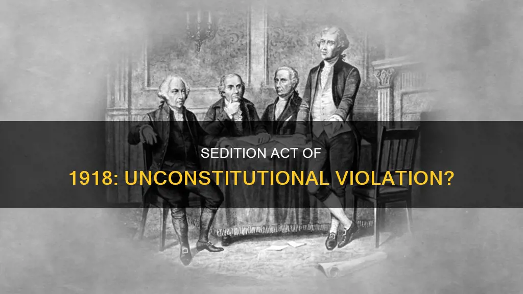 did the sedition act of 1918 violate the constitution