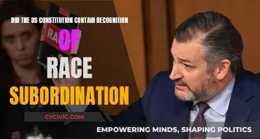 Race Subordination: Was it Recognized by the US Constitution?