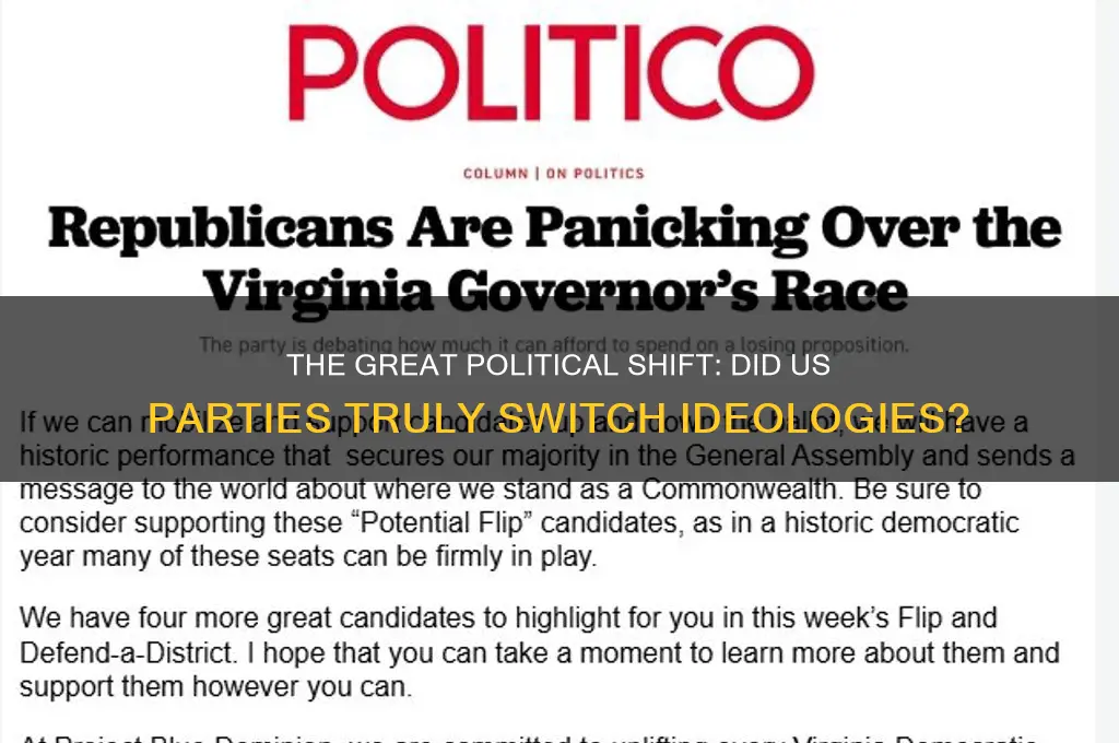 did the us political parties really flip sides