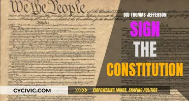 Thomas Jefferson's Signature on the US Constitution