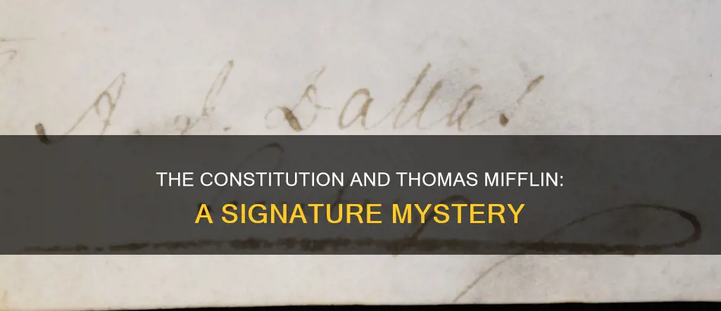 did thomas mifflin sign the constitution