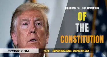 Trump's Call: Suspending the Constitution?