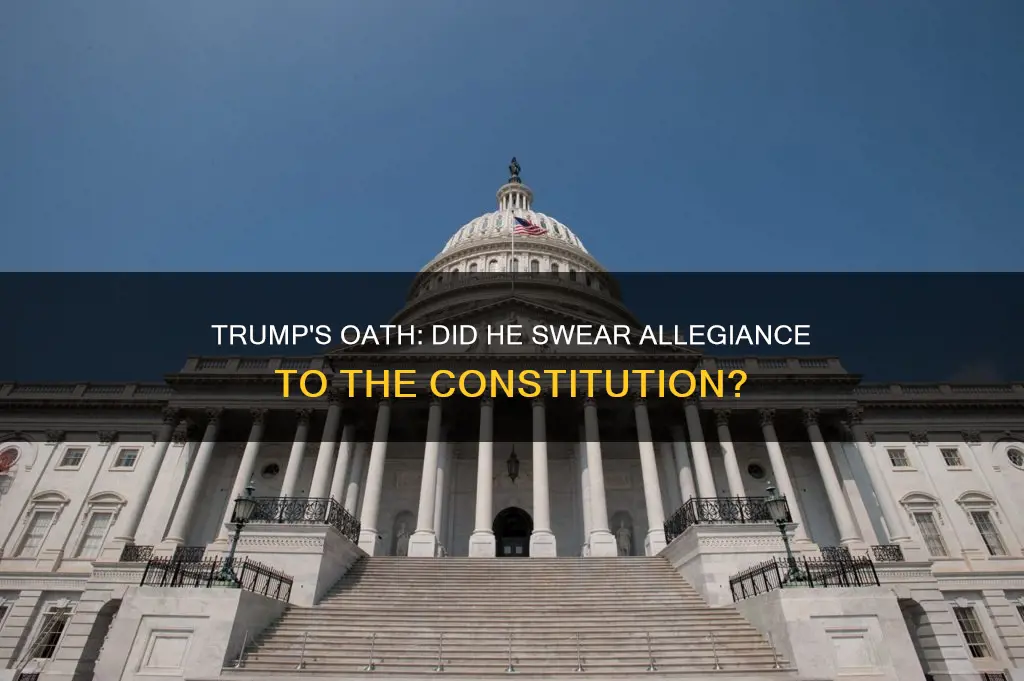 did trump swear an oath to the constitution