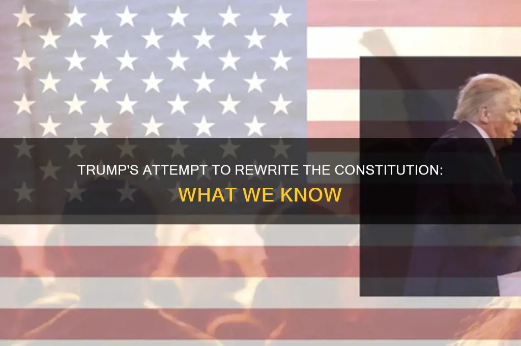 did trump try to amend the constitution
