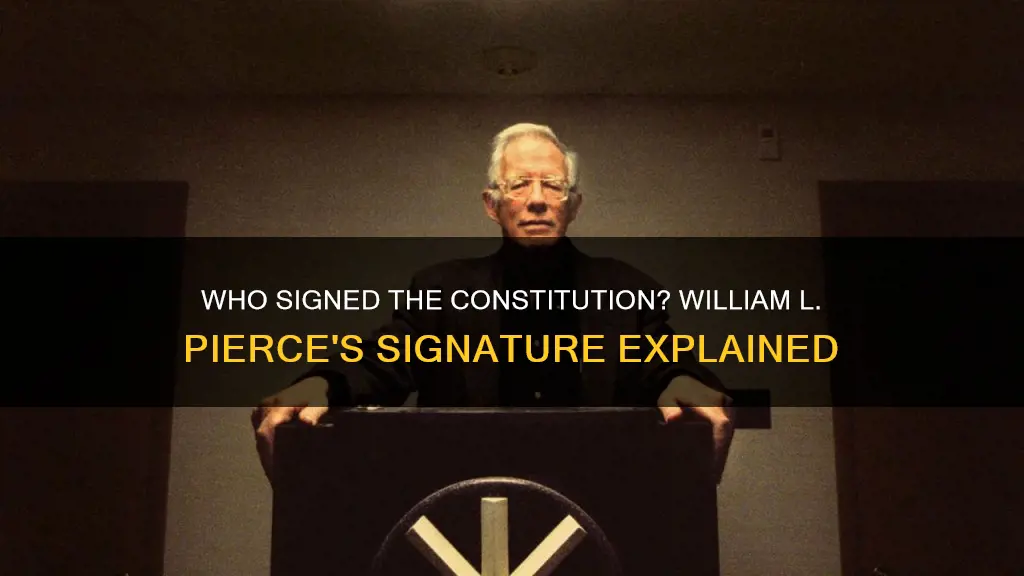 did william l pierce sign the constitution