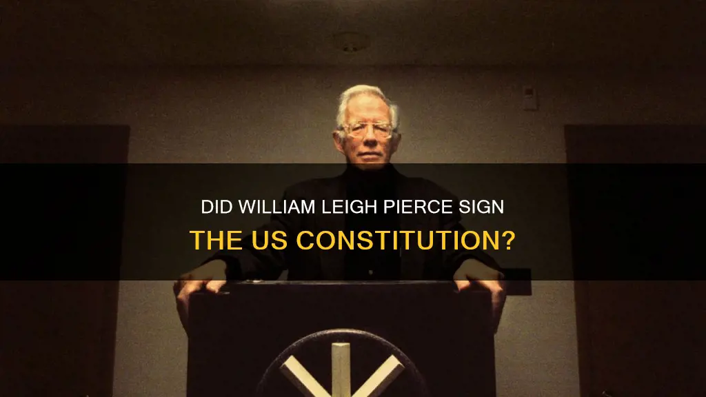 did william leigh pierce sign the constitution