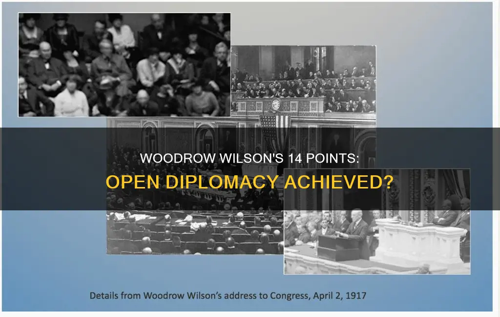 did woodrow 14 points give open diplomacy