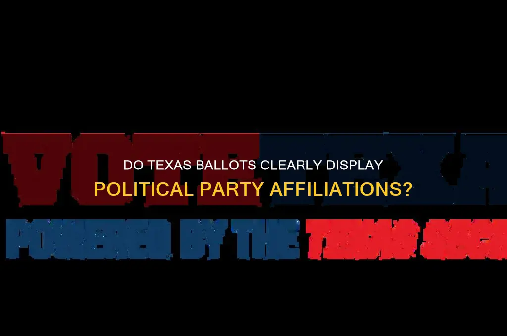 do ballots in texas list political parties