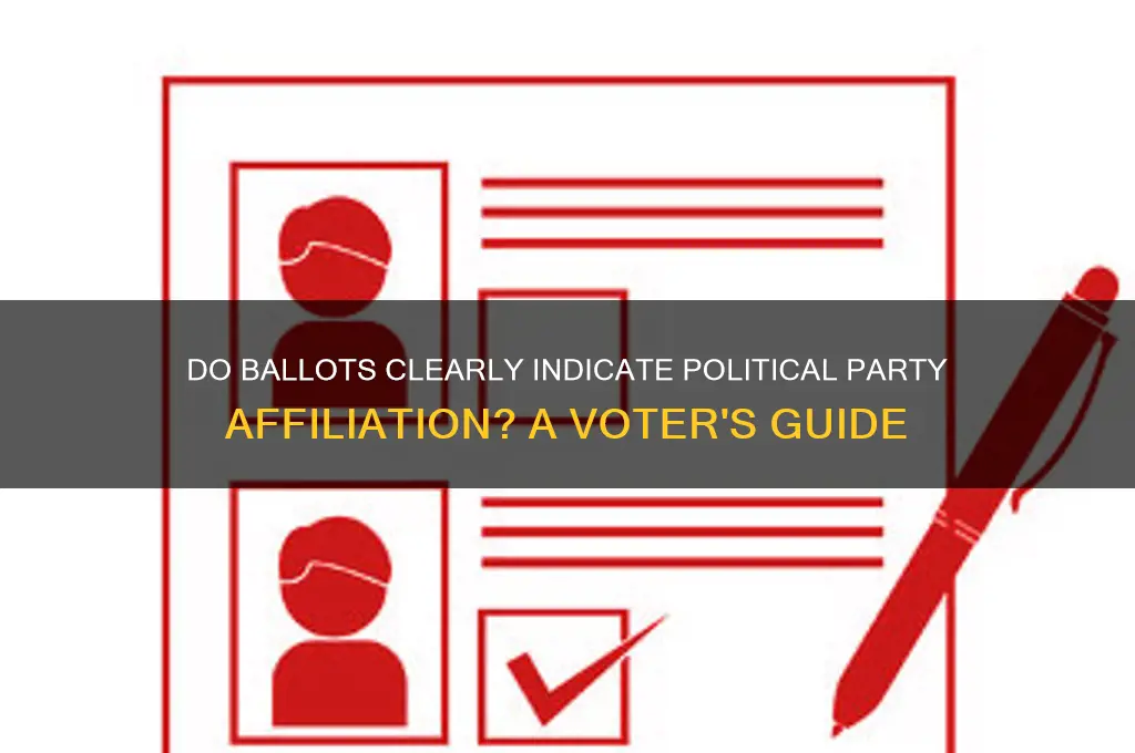 do ballots indicate political party
