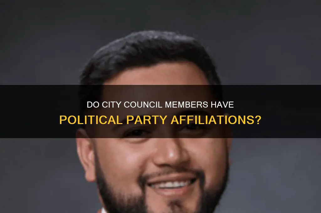 do city council members have a political party affiliation