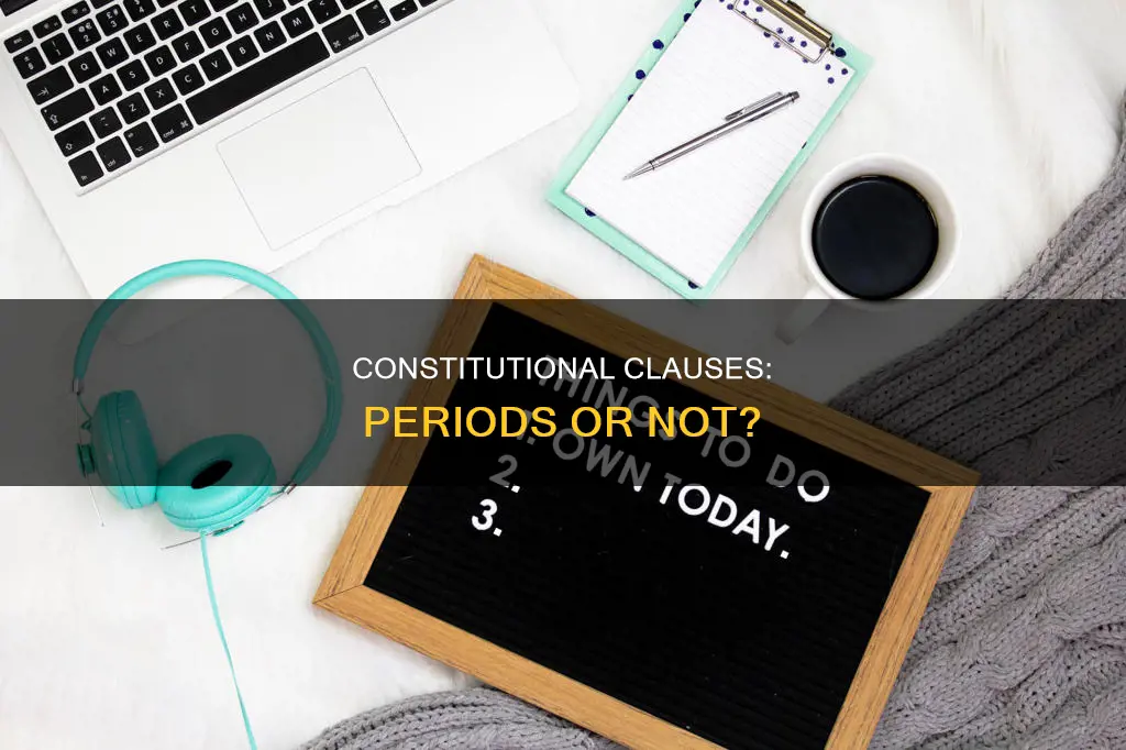 do constitution bullet points need periods at the end