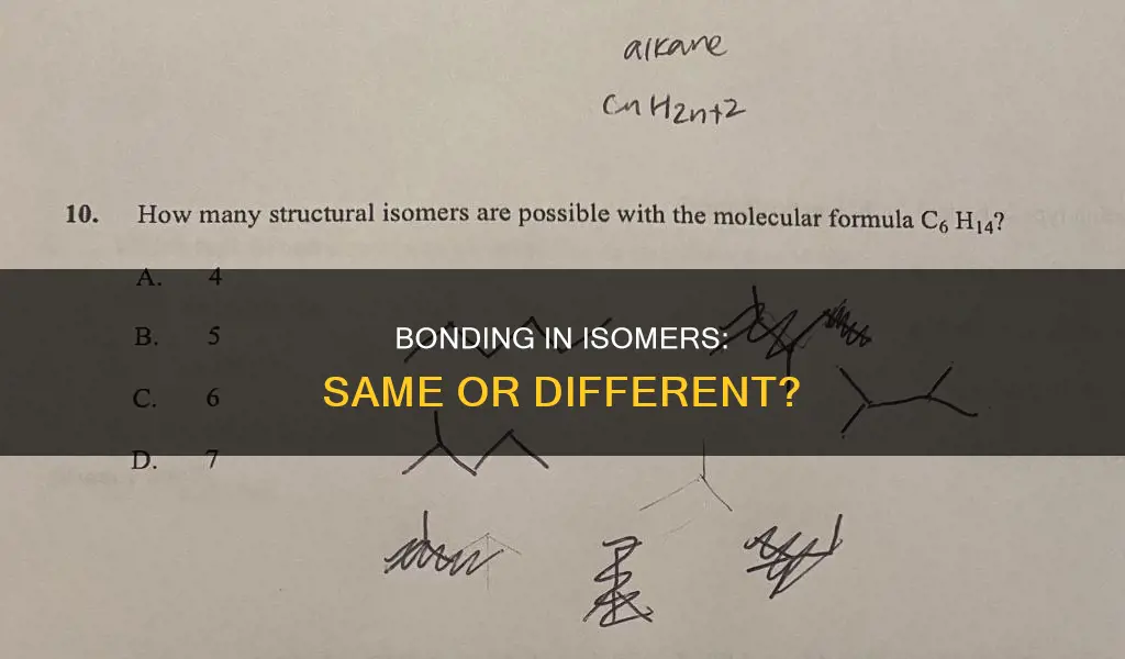 do constitutional isomers have same number of bonds