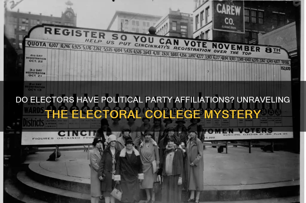 do elecotrs have political party