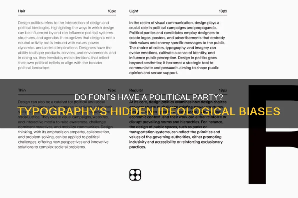 do fonts have a political party