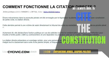 Citing the Constitution: When and Why It's Necessary