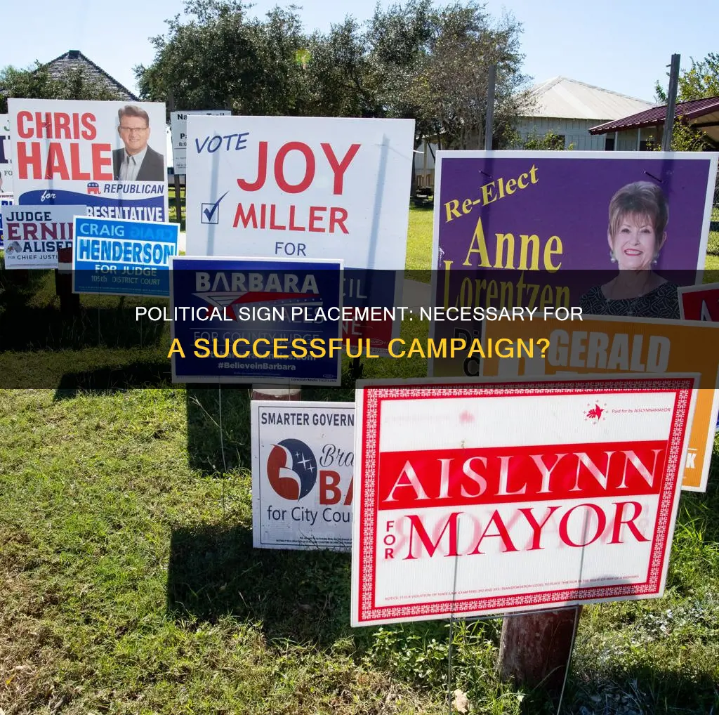 do i have to place political signs for my campaign