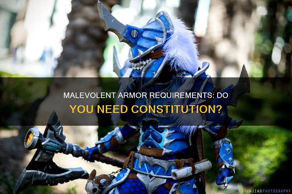 do i need constitution level to wear malevolent armor rs