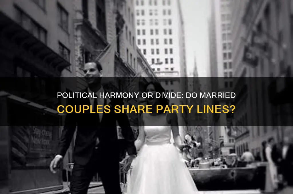 do most married couples have the same political party