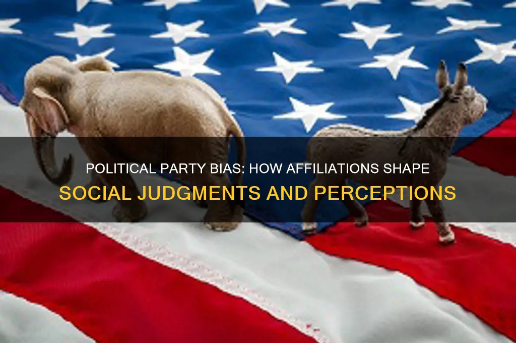 do people judge each other based on political parties