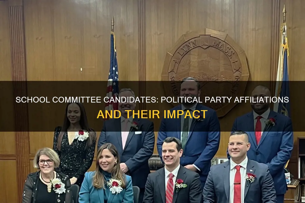 do people running for school comittee have political parties