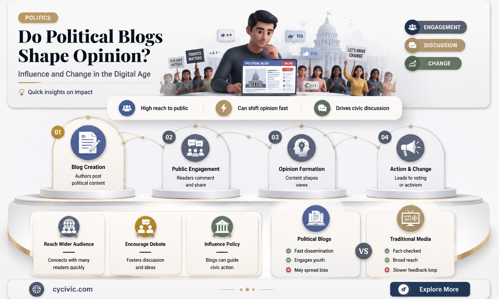 are political blogs successful