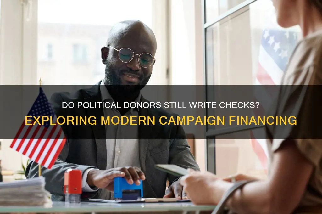 do political donors give checks