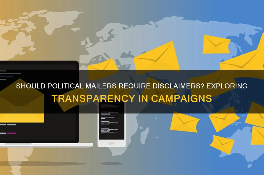 do political mail need disclamers